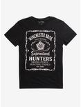 Supernatural Winchester Bros. Bottle Label T-Shirt Hot Topic Exclusive, BLACK, hi-res