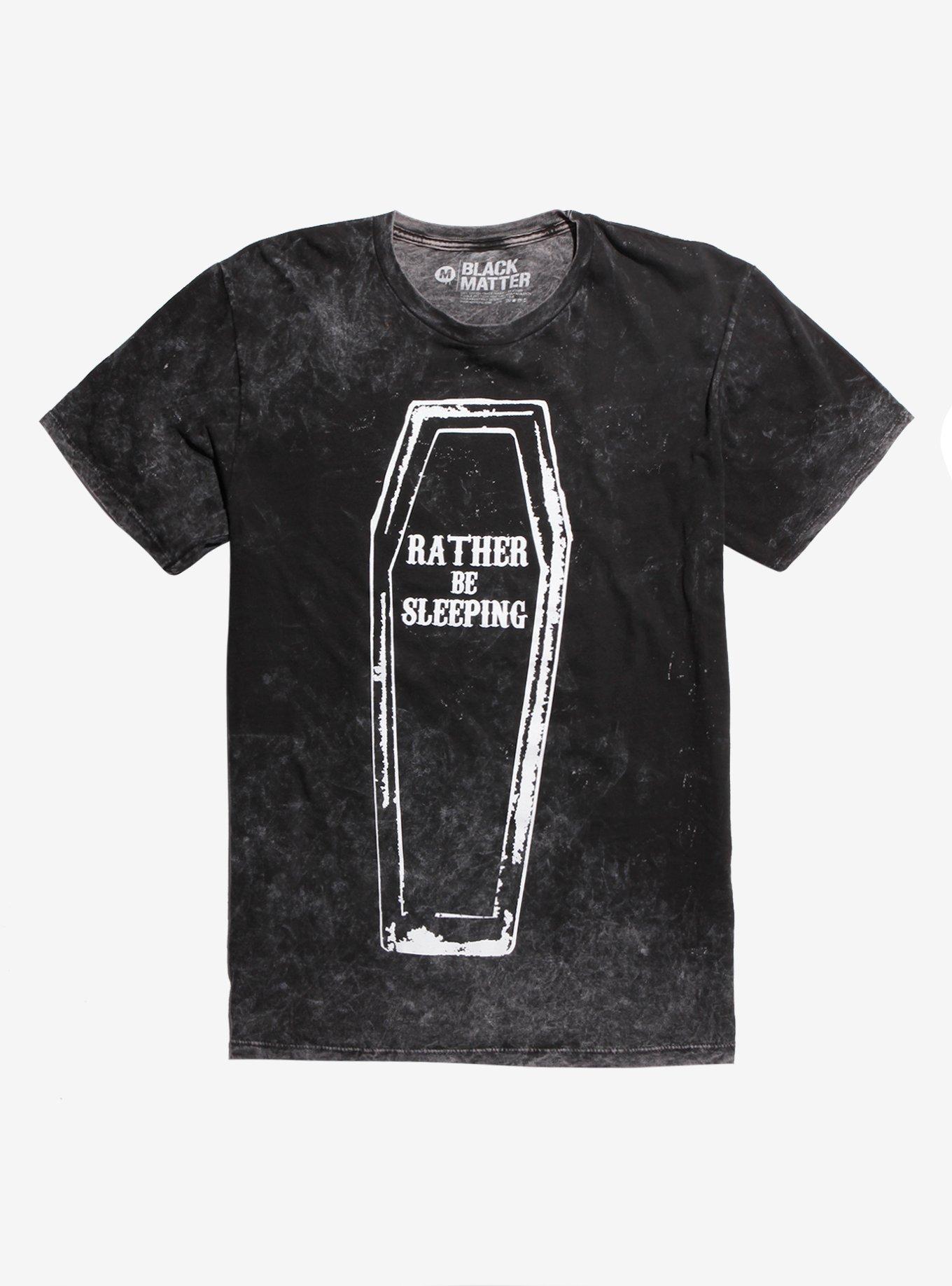 Coffin Rather Be Sleeping Acid Wash T-Shirt, ACID, hi-res