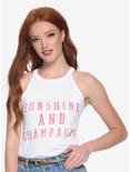Sunshine And Champagne Womens Tank Top, WHITE, hi-res