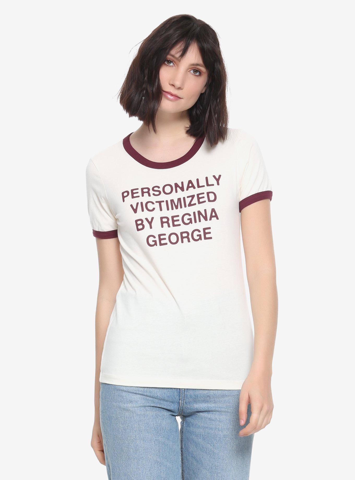 Mean Girls Regina George Victims Womens Ringer T-Shirt - BoxLunch Exclusive, NATURAL, hi-res