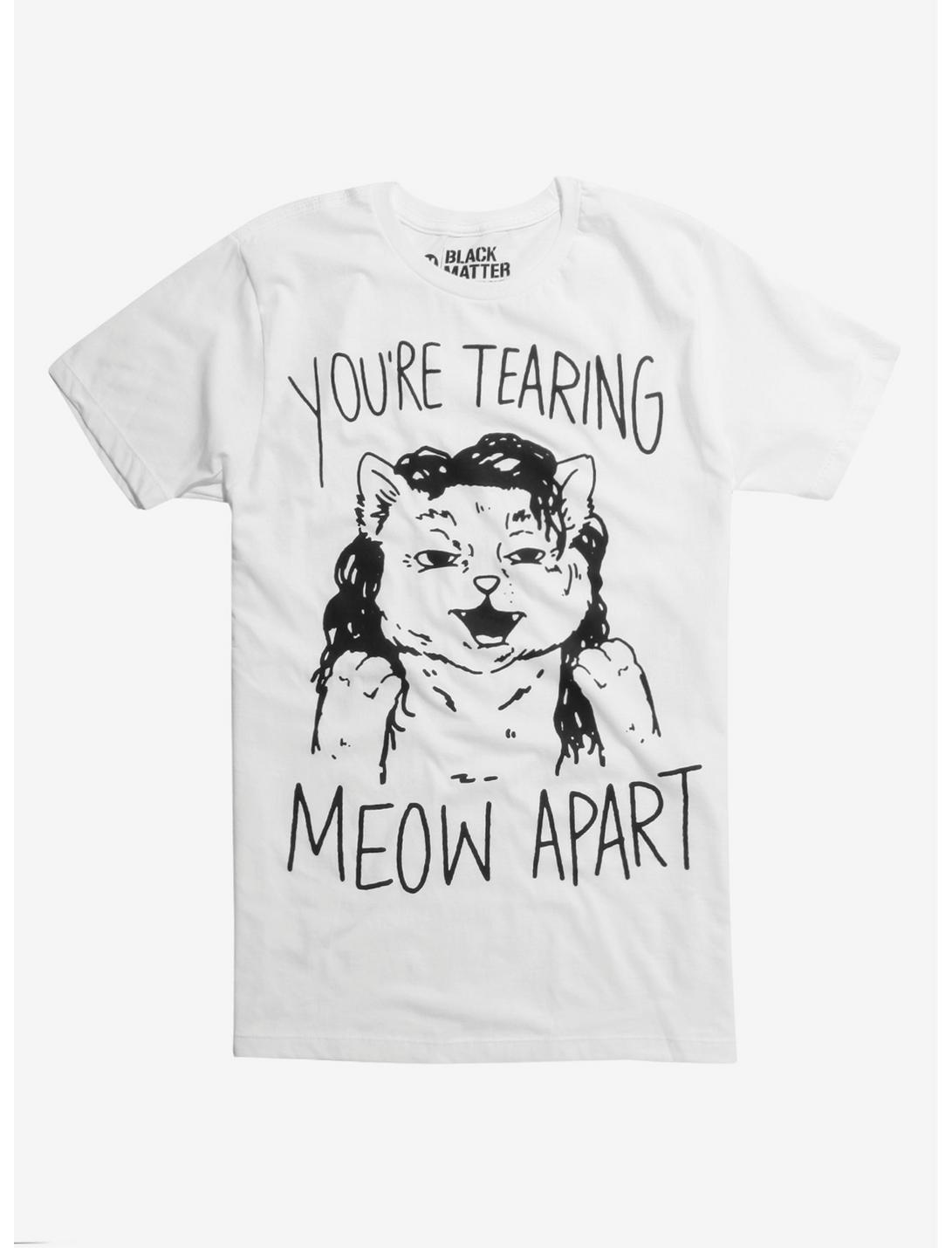 Tearing Meow Apart T-Shirt, WHITE, hi-res