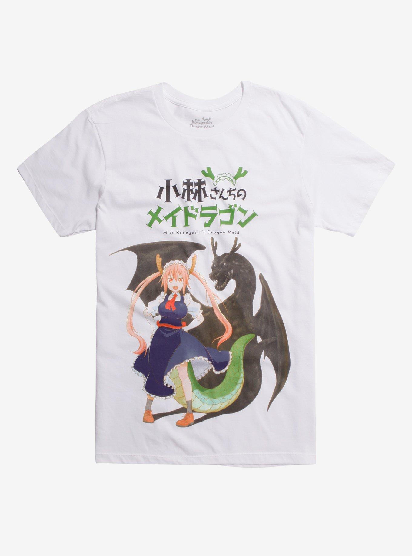 Miss Kobayashi's Dragon Maid Kanji T-Shirt Hot Topic Exclusive, WHITE, hi-res