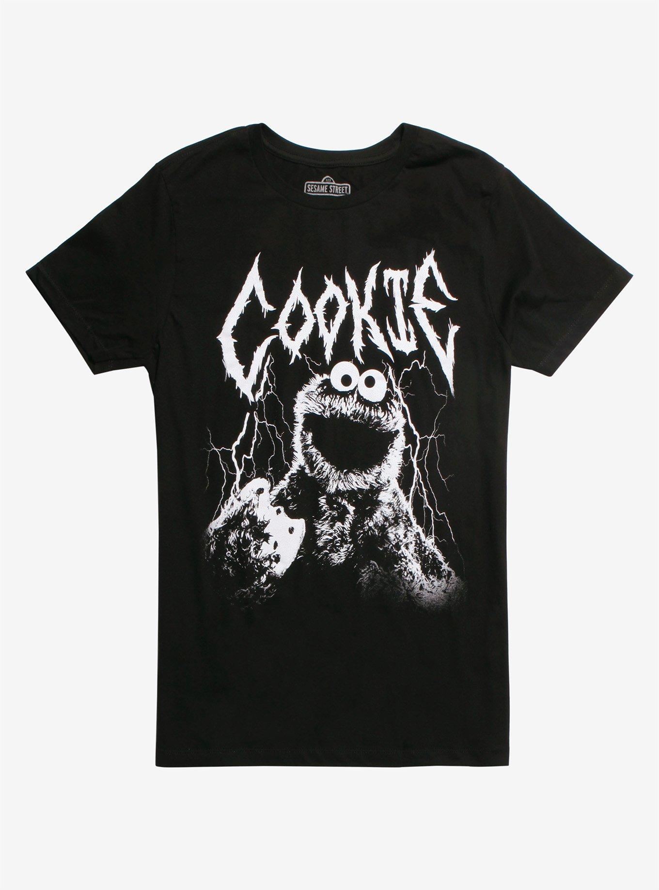 Sesame Street Metal Cookie Monster T-Shirt, BLACK, hi-res