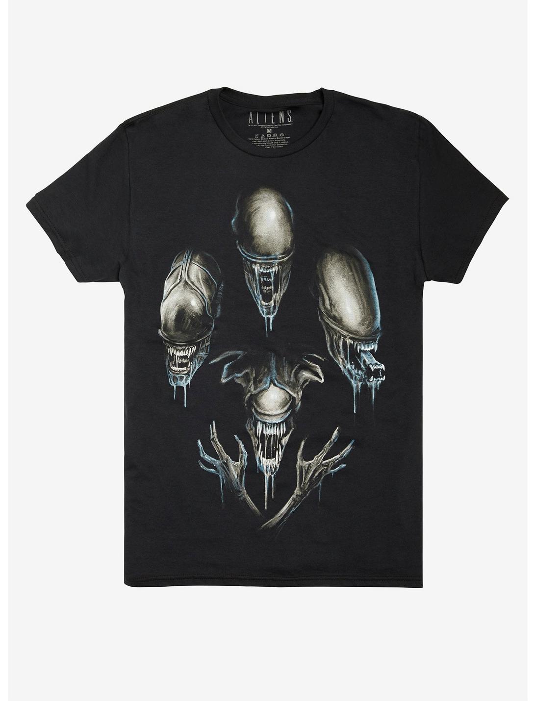 Aliens Heads T-Shirt, BLACK, hi-res