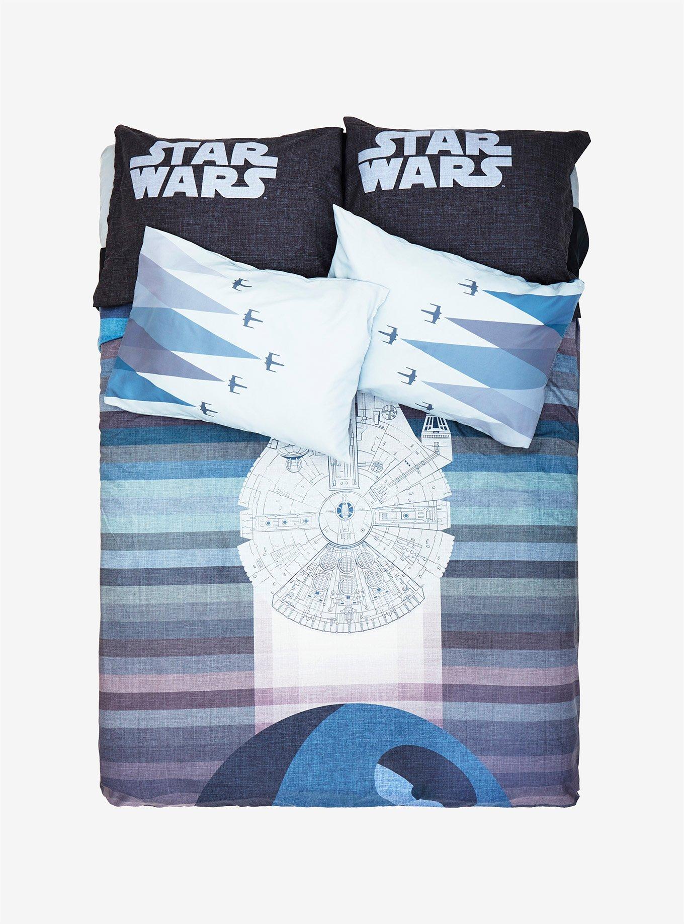 Star Wars Millennium Falcon Duvet Cover - BoxLunch Exclusive, , hi-res