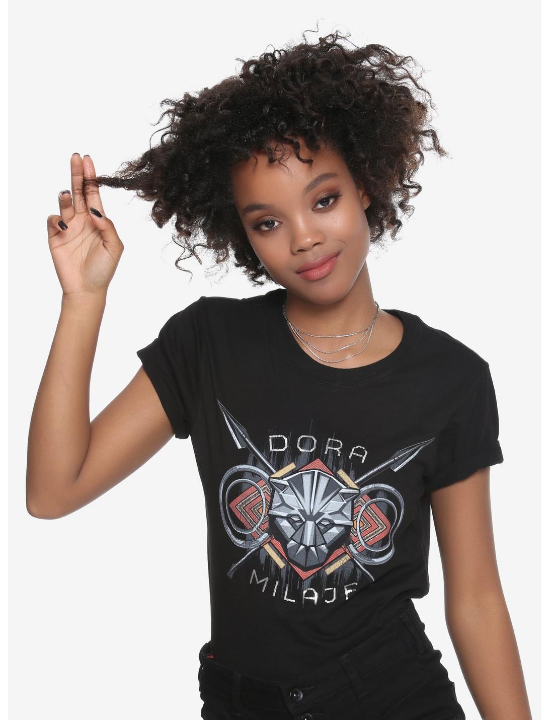 Her Universe Marvel Black Panther Dora Milaje Girls T-Shirt, BLACK, hi-res