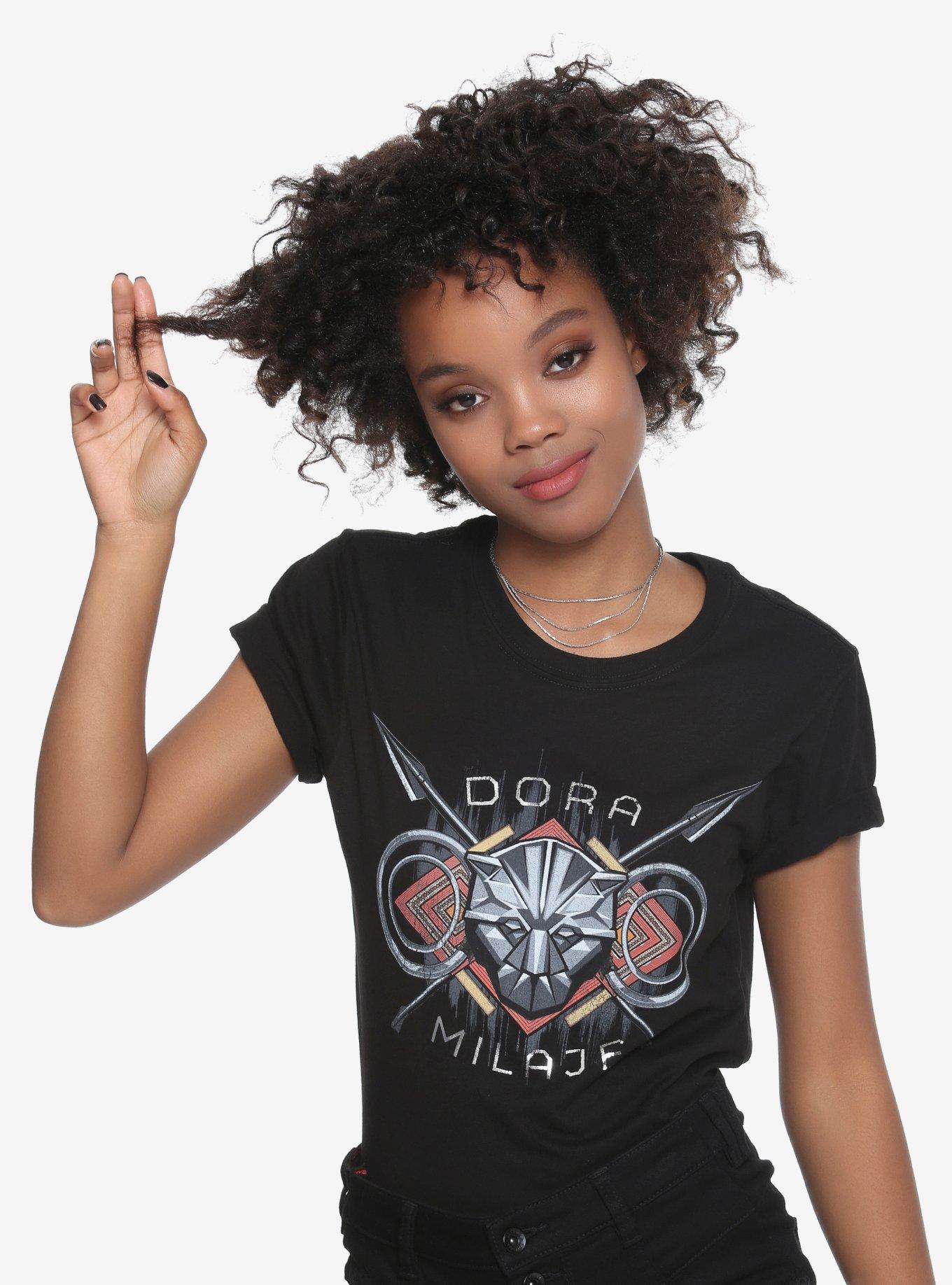 Her Universe Marvel Black Panther Dora Milaje Girls T-Shirt, BLACK, hi-res