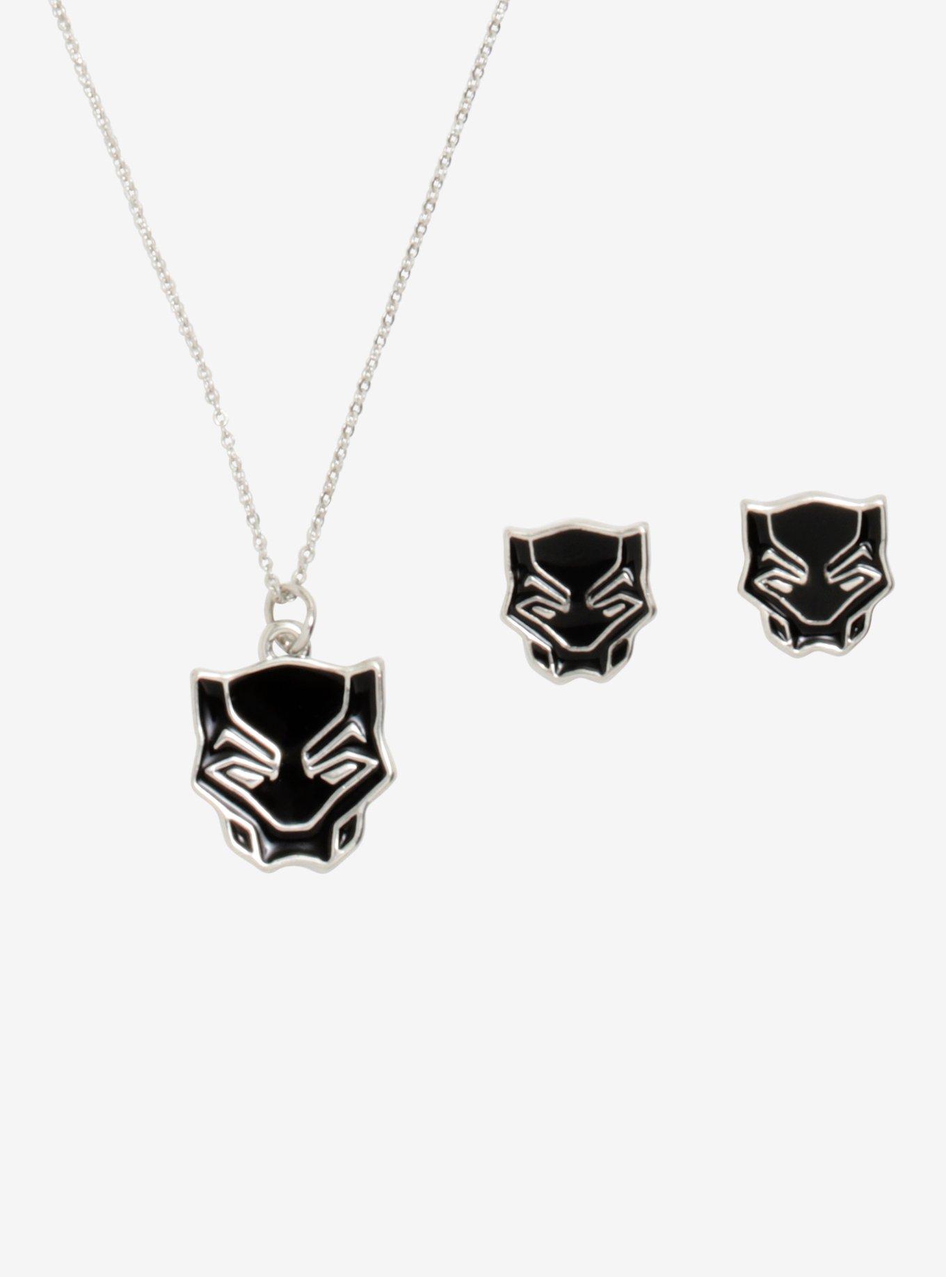 Marvel Black Panther Necklace & Earring Set, , hi-res