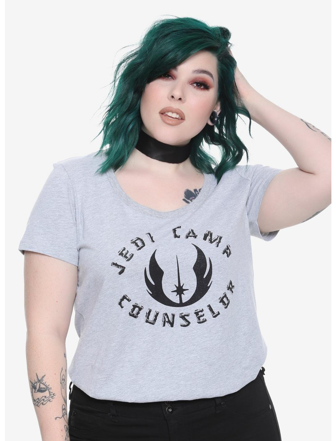 Star Wars Jedi Camp Counselor Girls T-Shirt Plus Size, GREY, hi-res
