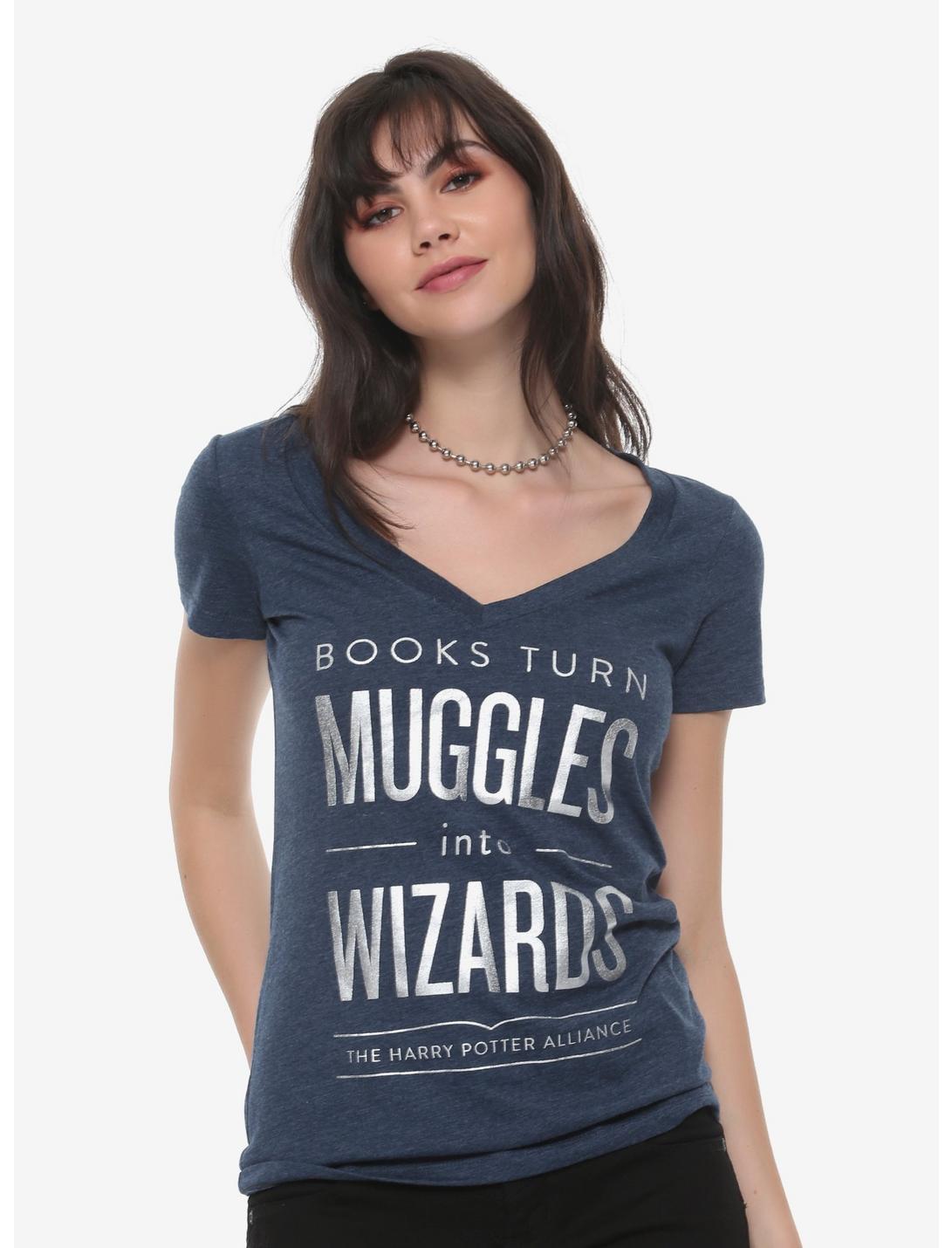Harry Potter Muggles Into Wizards Girls T-Shirt, WHITE, hi-res