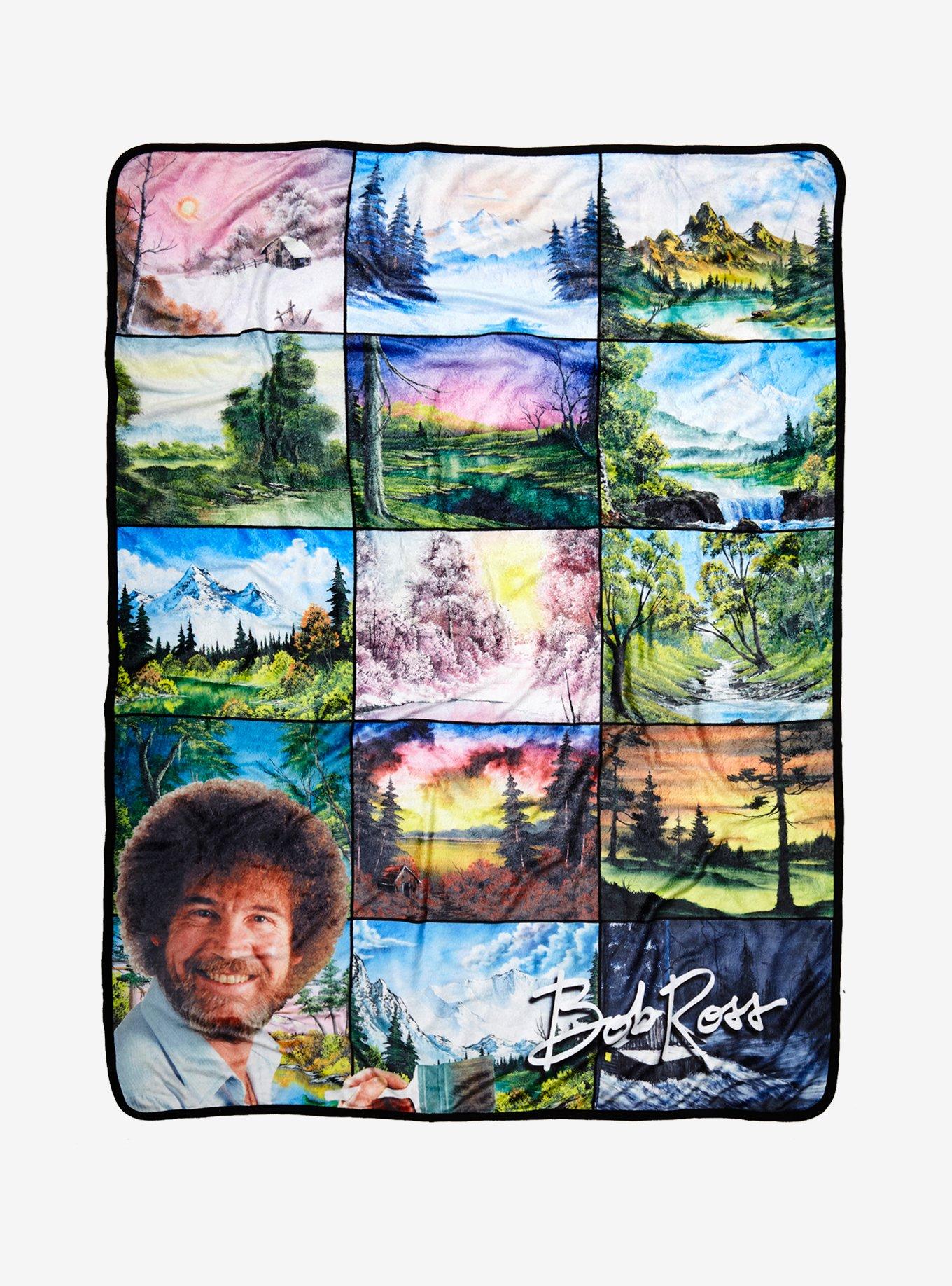 Bob Ross Art Throw Blanket BoxLunch