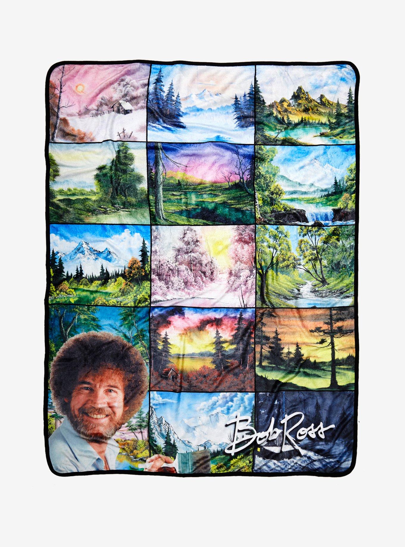 Bob Ross Art Throw Blanket, , hi-res