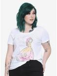 Disney Beauty And The Beast Roses Girls T-Shirt Plus Size, WHITE, hi-res