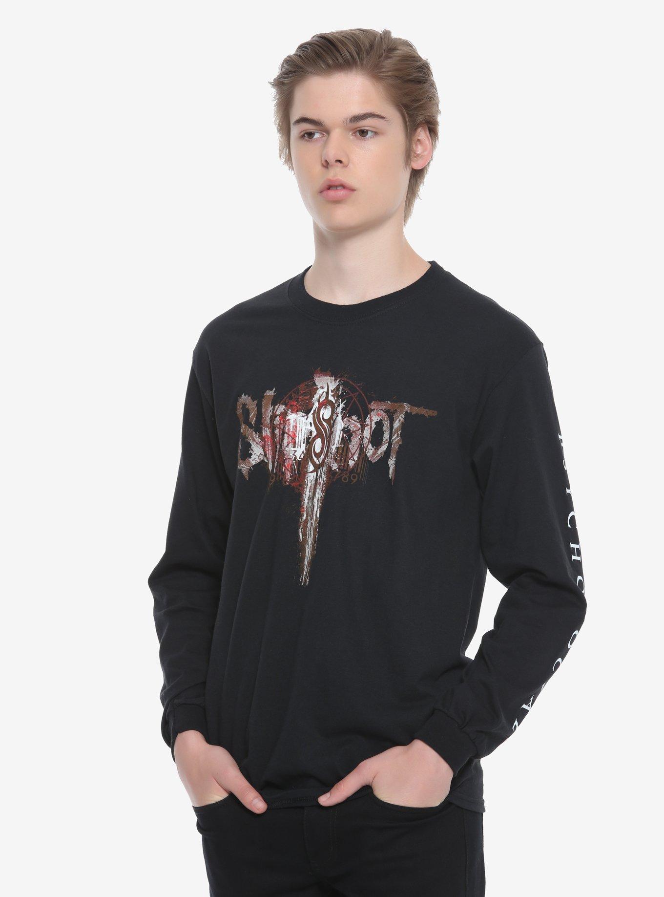 Slipknot Psychosocial Long-Sleeve T-Shirt, BLACK, hi-res