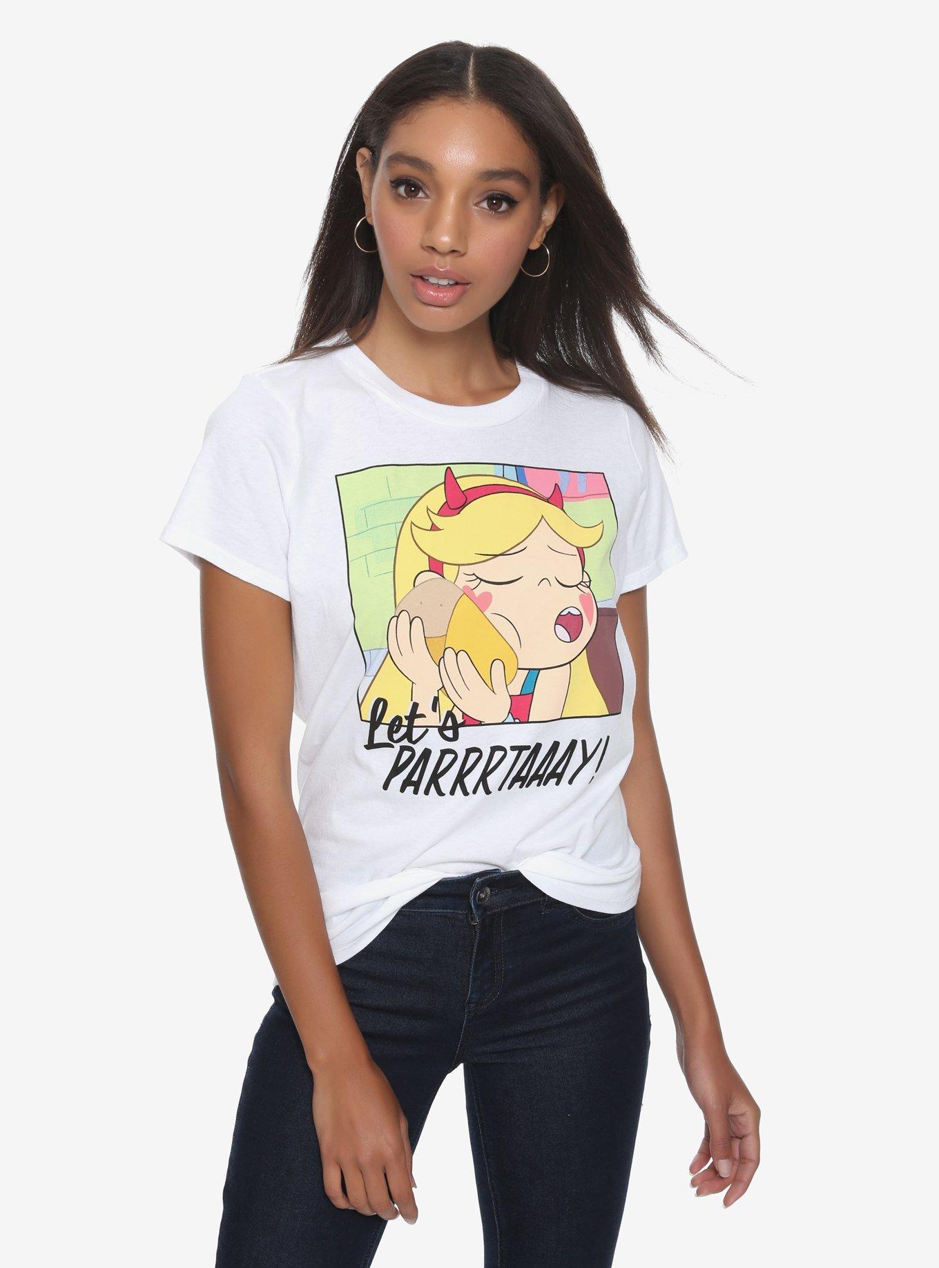 Star Vs. The Forces Of Evil Star Let's Party Girls T-Shirt, BLACK, hi-res