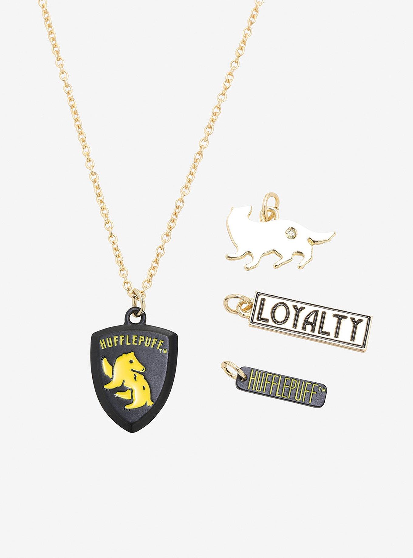 Harry Potter Hufflepuff Multi-Charm Necklace, , hi-res