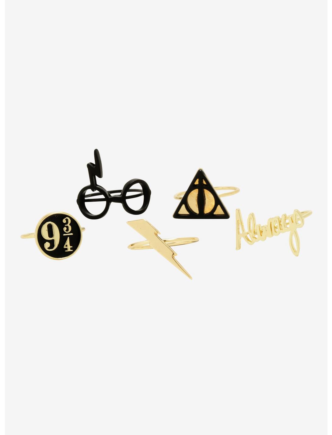 Harry Potter Symbols Dainty Ring Set, , hi-res