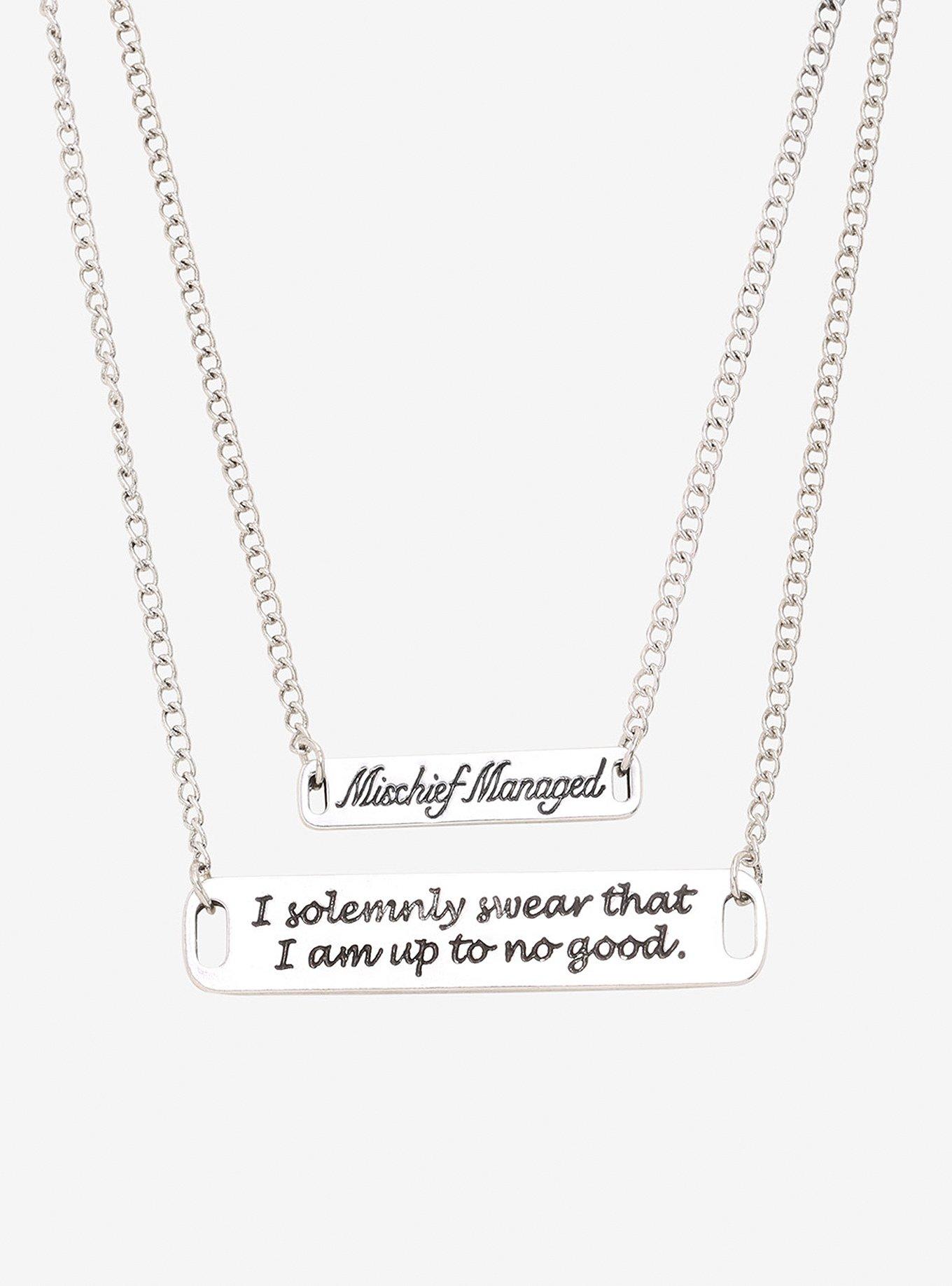 Harry Potter Mischief Managed Best Friend Necklace Set, , hi-res