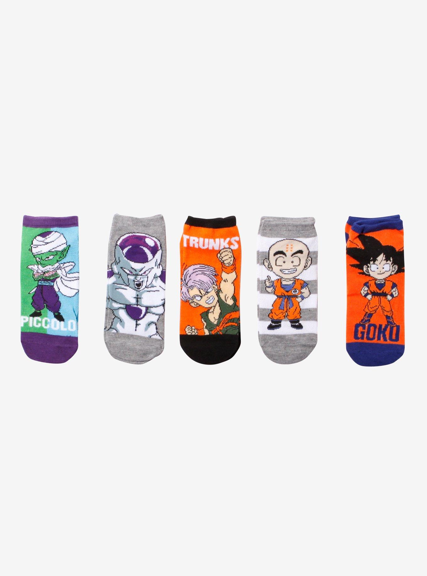 Dragon Ball Z Character No-Show Socks 5 Pair, , hi-res