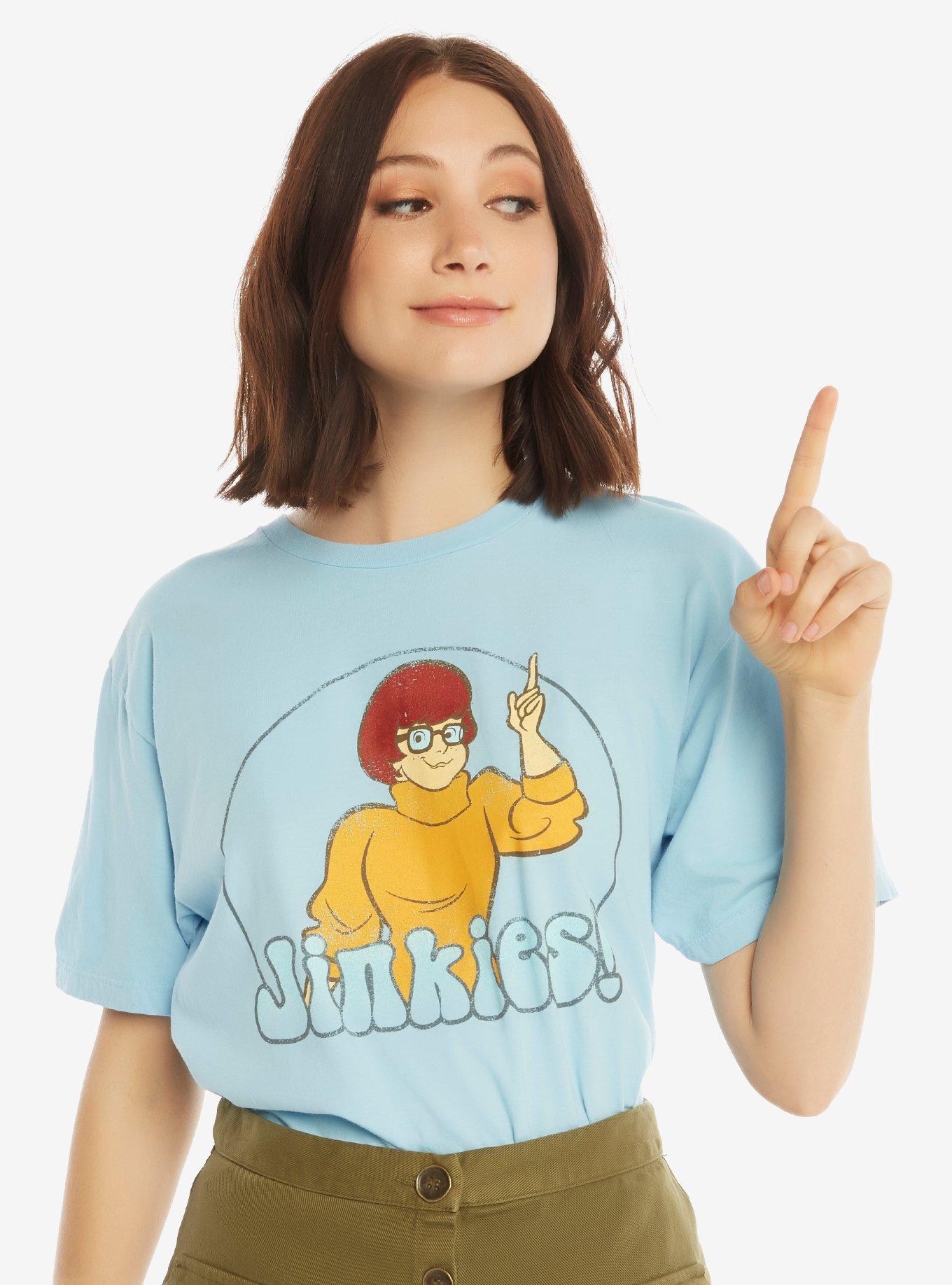 Scooby-Doo Velma Jinkies Womens Tee - BoxLunch Exclusive, BLUE, hi-res