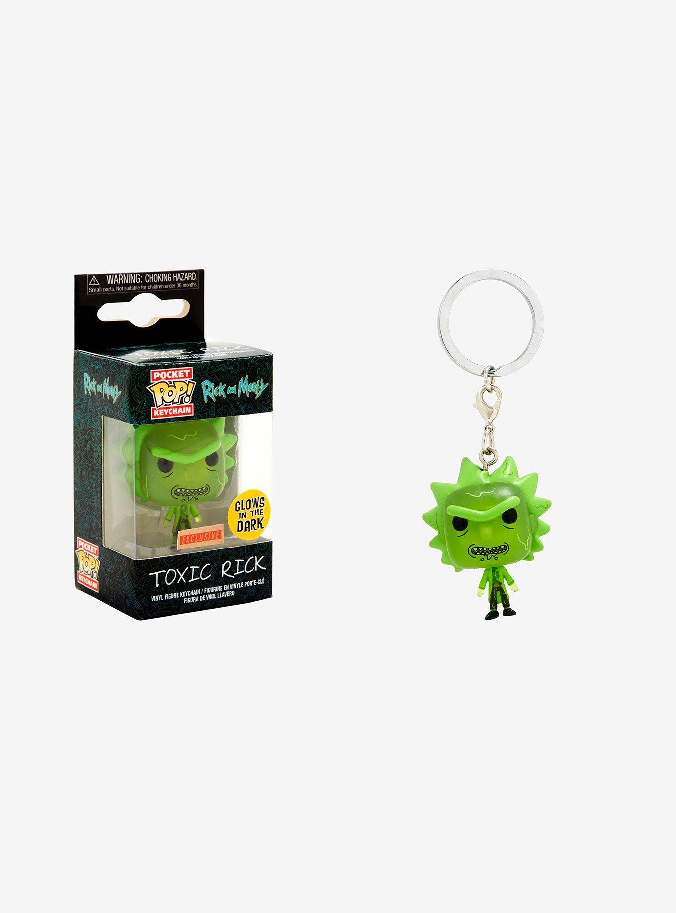 Funko Pocket Pop! Rick And Morty Toxic Rick Vinyl Key Chain - BoxLunch Exclusive, , hi-res