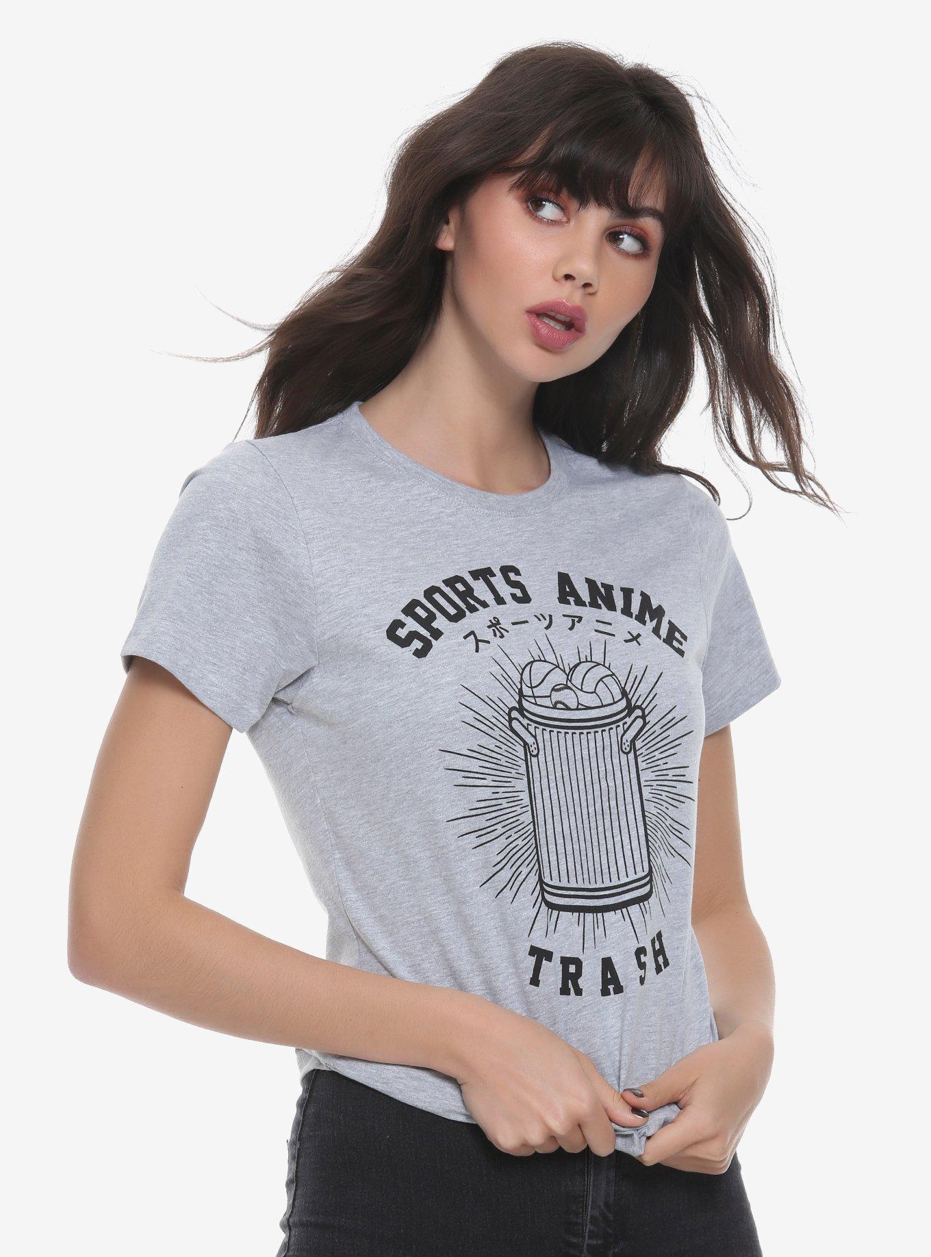 Sports Anime Trash Girls T-Shirt, BLACK, hi-res