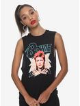 David Bowie Red Lips Girls Muscle Top, BLACK, hi-res