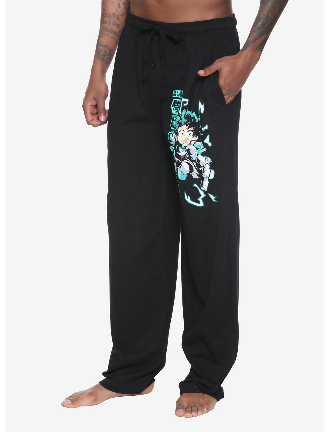 My Hero Academia Izuku Guys Pajama Pants, BLACK, hi-res