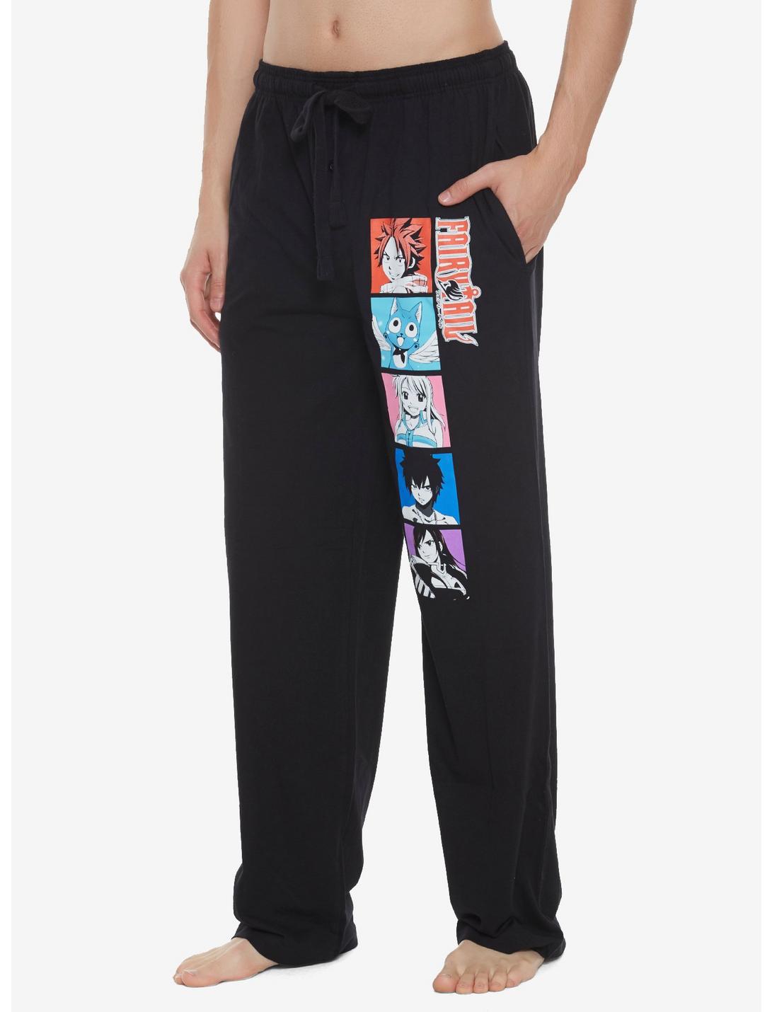 Fairy Tail Character Boxes Guys Pajama Pants, BLACK, hi-res