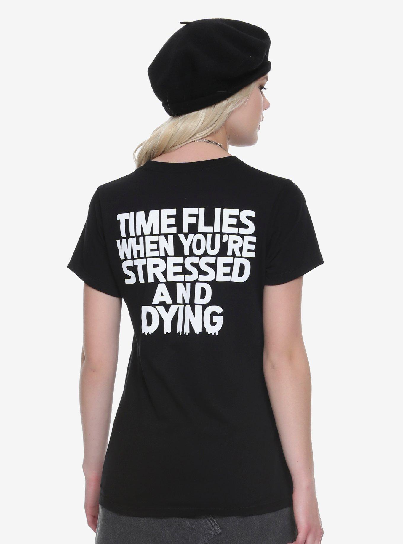 Time Flies Dying Girls T-Shirt, WHITE, hi-res