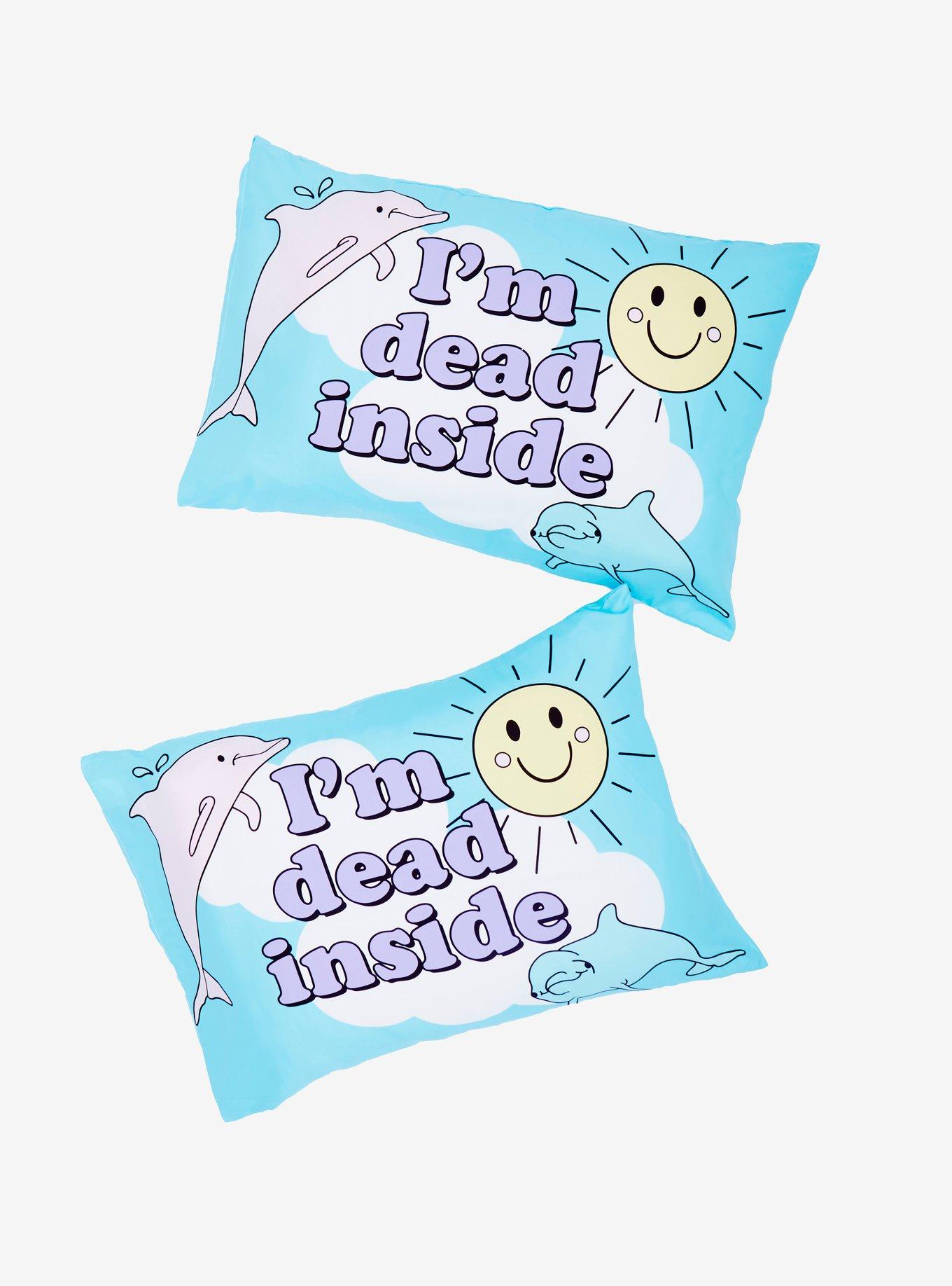 Dead Inside Dolphin Pillowcase Set, , hi-res