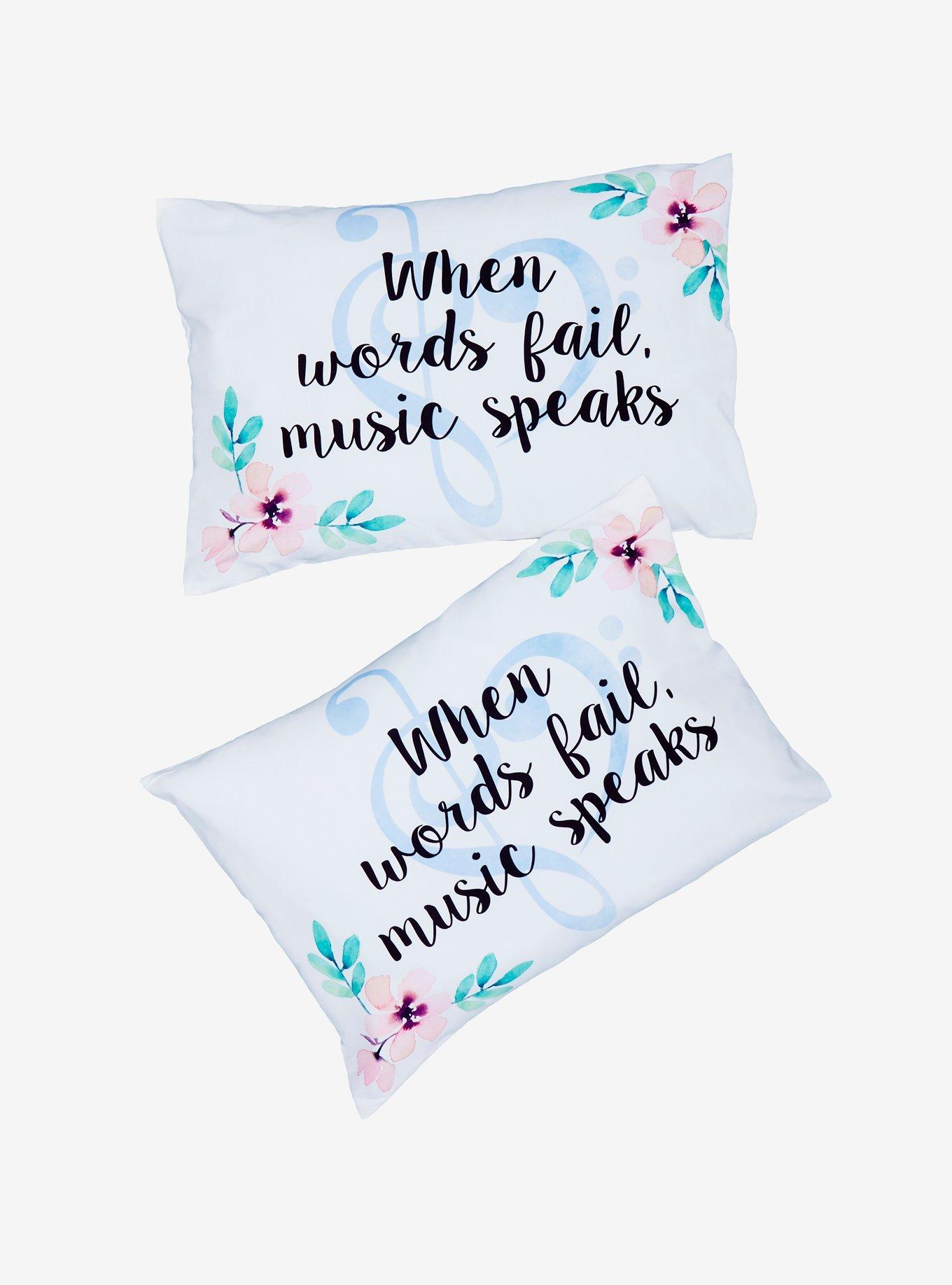 Music Note Quote Pillowcase Set Hot Topic