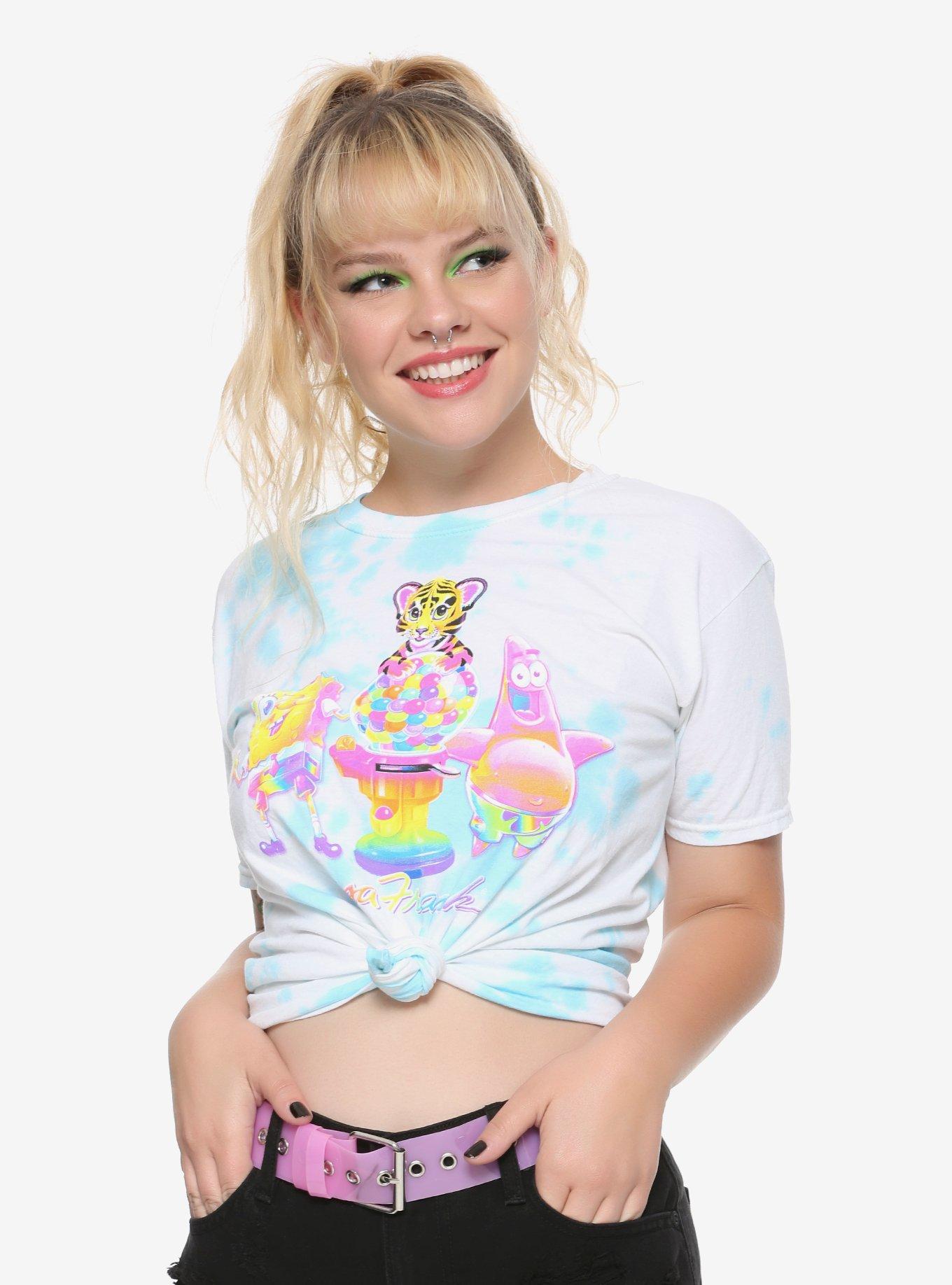 Lisa Frank X SpongeBob SquarePants Gumball Girls Knotted T-Shirt Hot Topic Exclusive, MULTI COLOR, hi-res