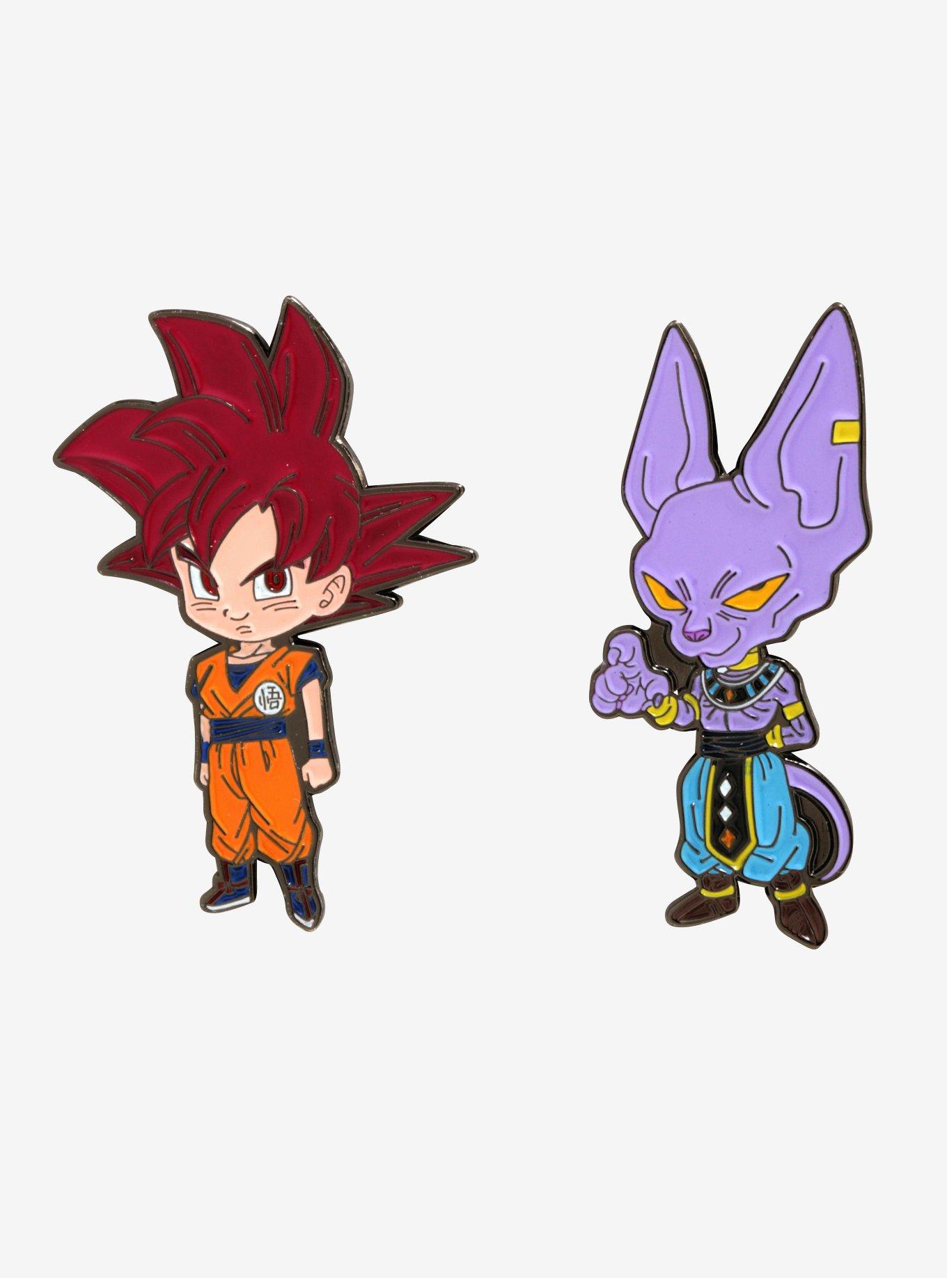 Dragon Ball Super Goku & Beerus Enamel Pin Set, , hi-res