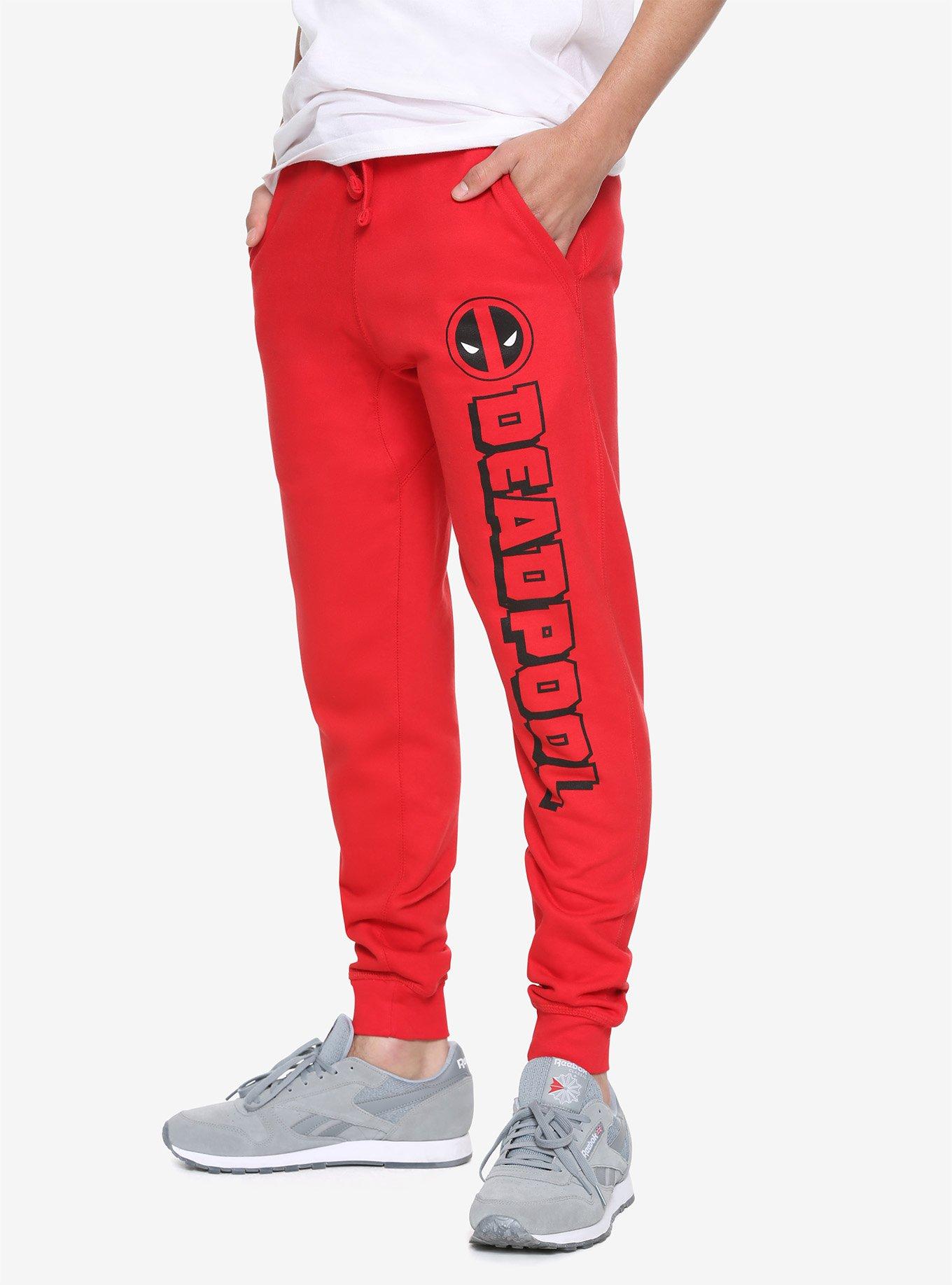 Marvel Deadpool Jogger Pants, RED, hi-res