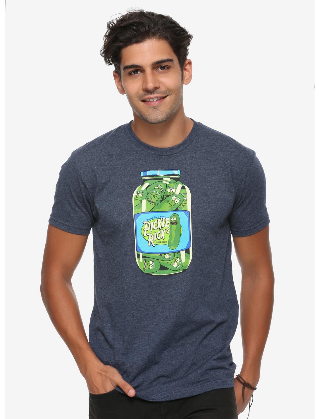 Rick And Morty Pickle Rick's Pickle Jar T-Shirt - BoxLunch Exclusive, BLUE, hi-res