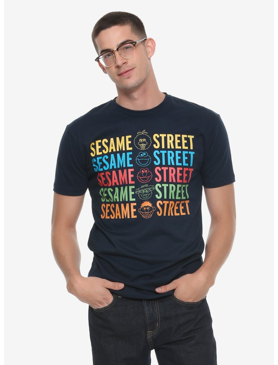 Sesame Street Neon Character T-Shirt - BoxLunch Exclusive, BLUE, hi-res