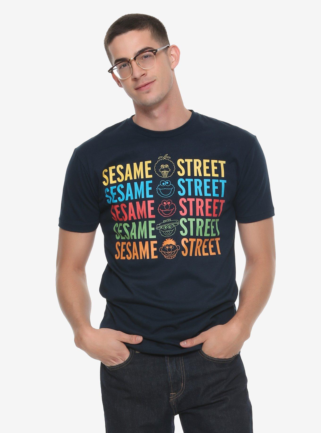 Sesame Street Neon Character T-Shirt - BoxLunch Exclusive, BLUE, hi-res