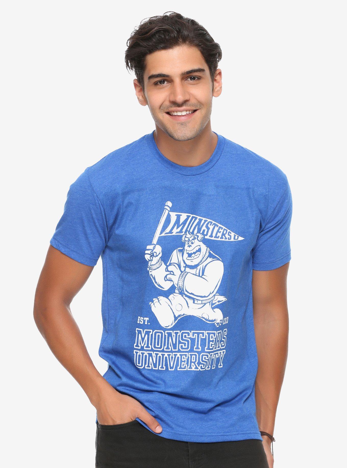Disney Pixar Monsters University Sulley Flag T-Shirt - BoxLunch Exclusive, BLUE, hi-res
