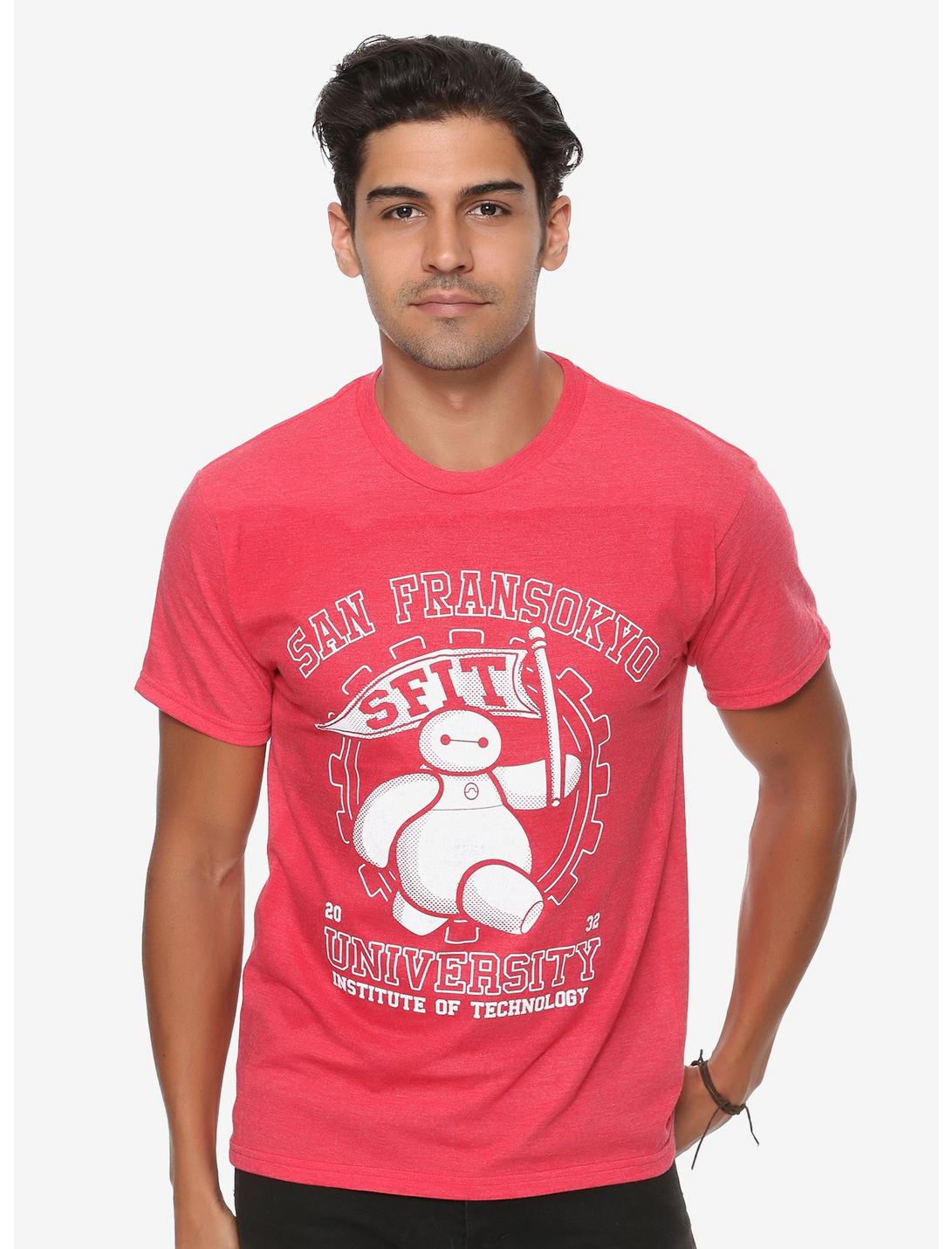 Disney Big Hero 6 San Fransokyo University T-Shirt - BoxLunch Exclusive, RED, hi-res
