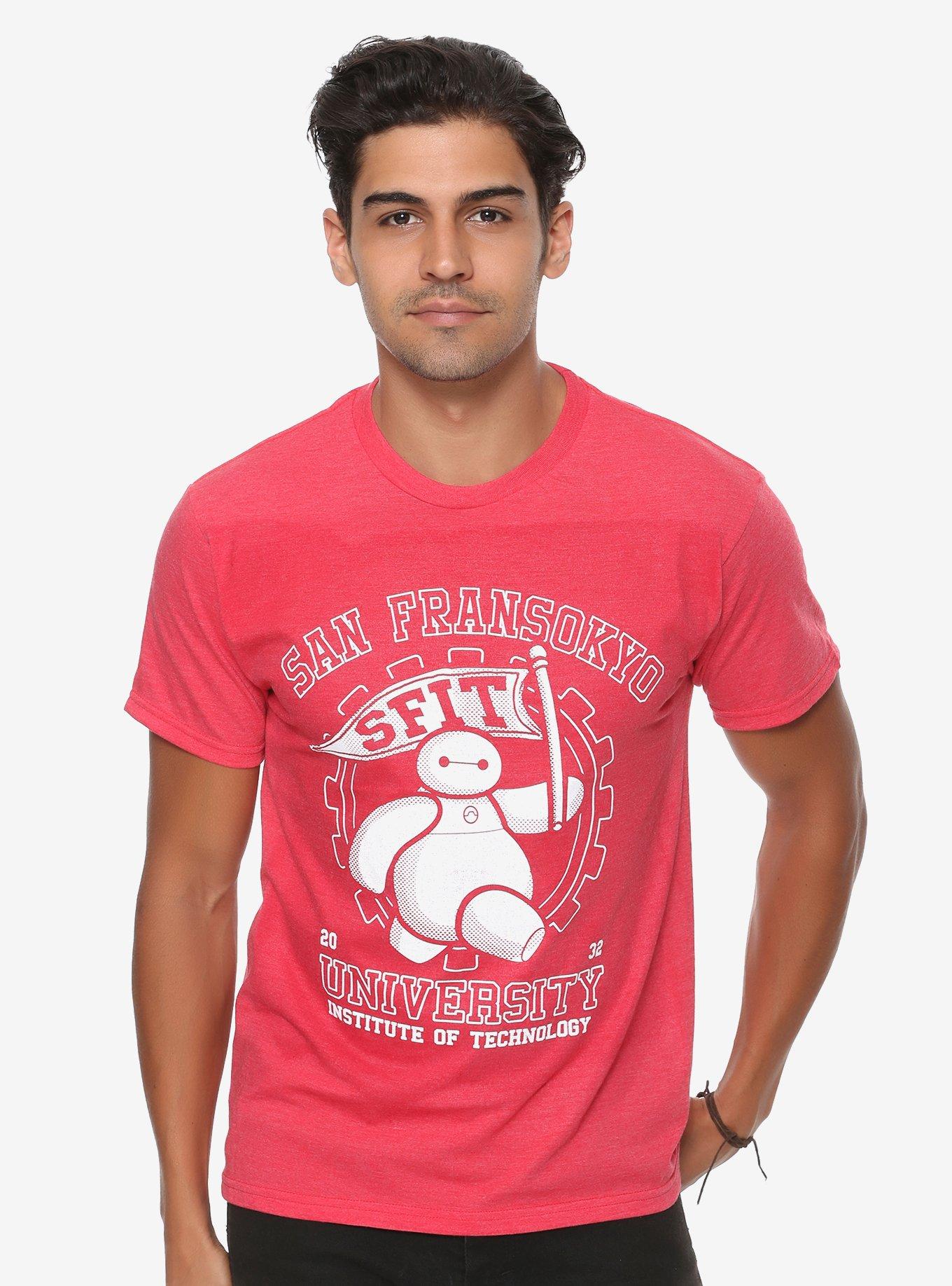 Disney Big Hero 6 San Fransokyo University T-Shirt - BoxLunch Exclusive, RED, hi-res