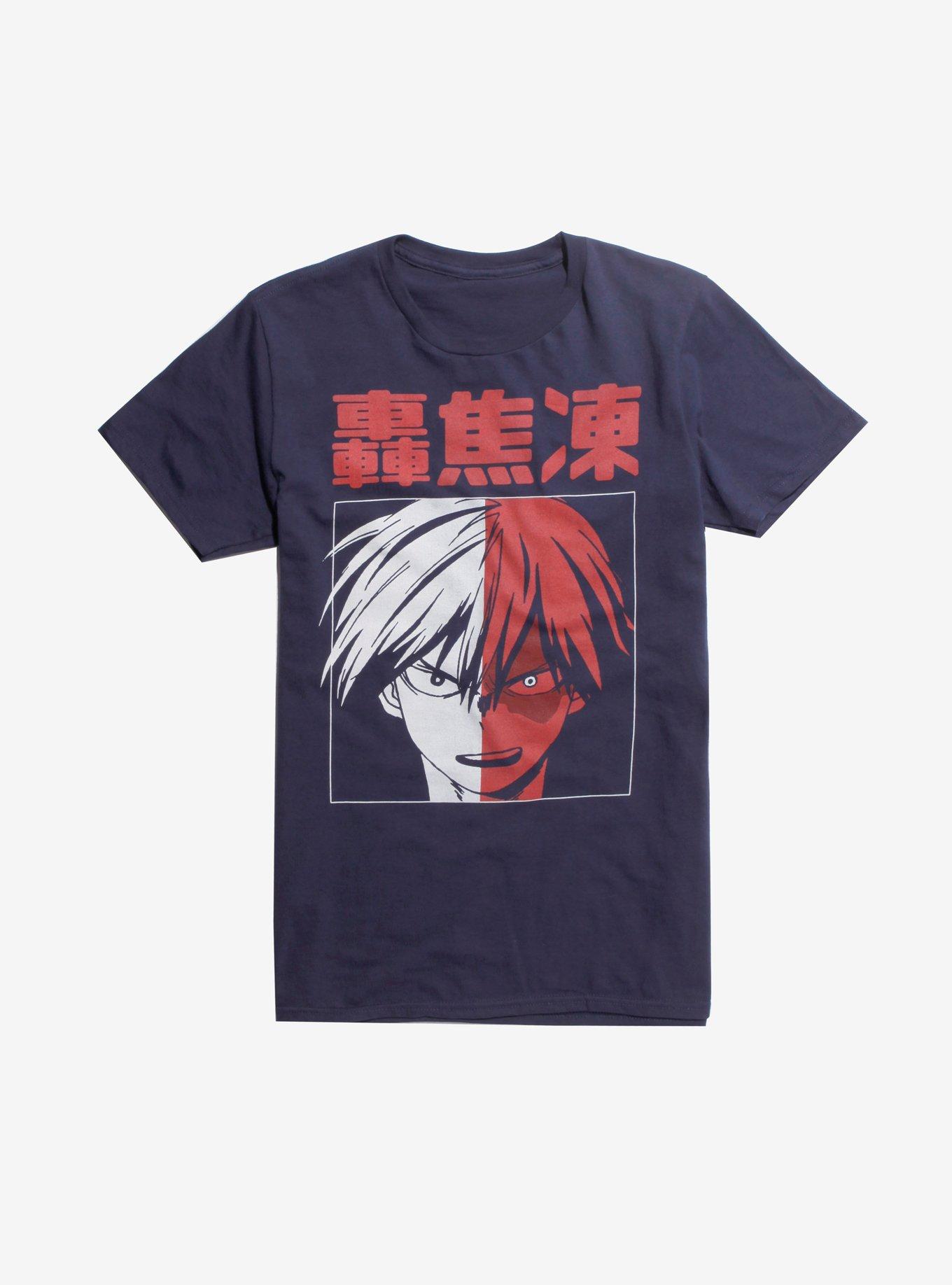 My Hero Academia Todoroki T-Shirt Hot Topic Exclusive, NAVY, hi-res