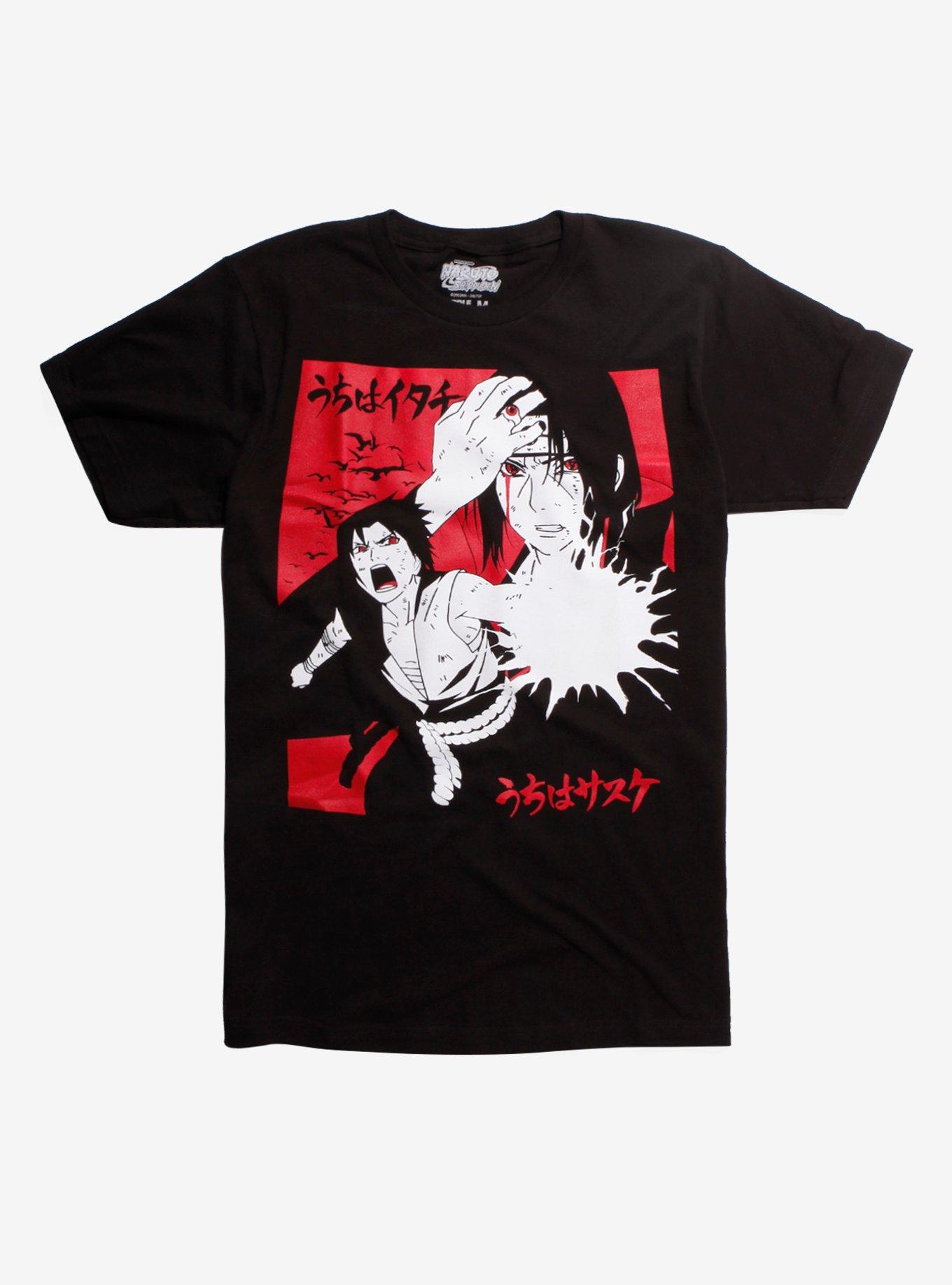 Naruto Uchiha Brothers T-Shirt, BLACK, hi-res