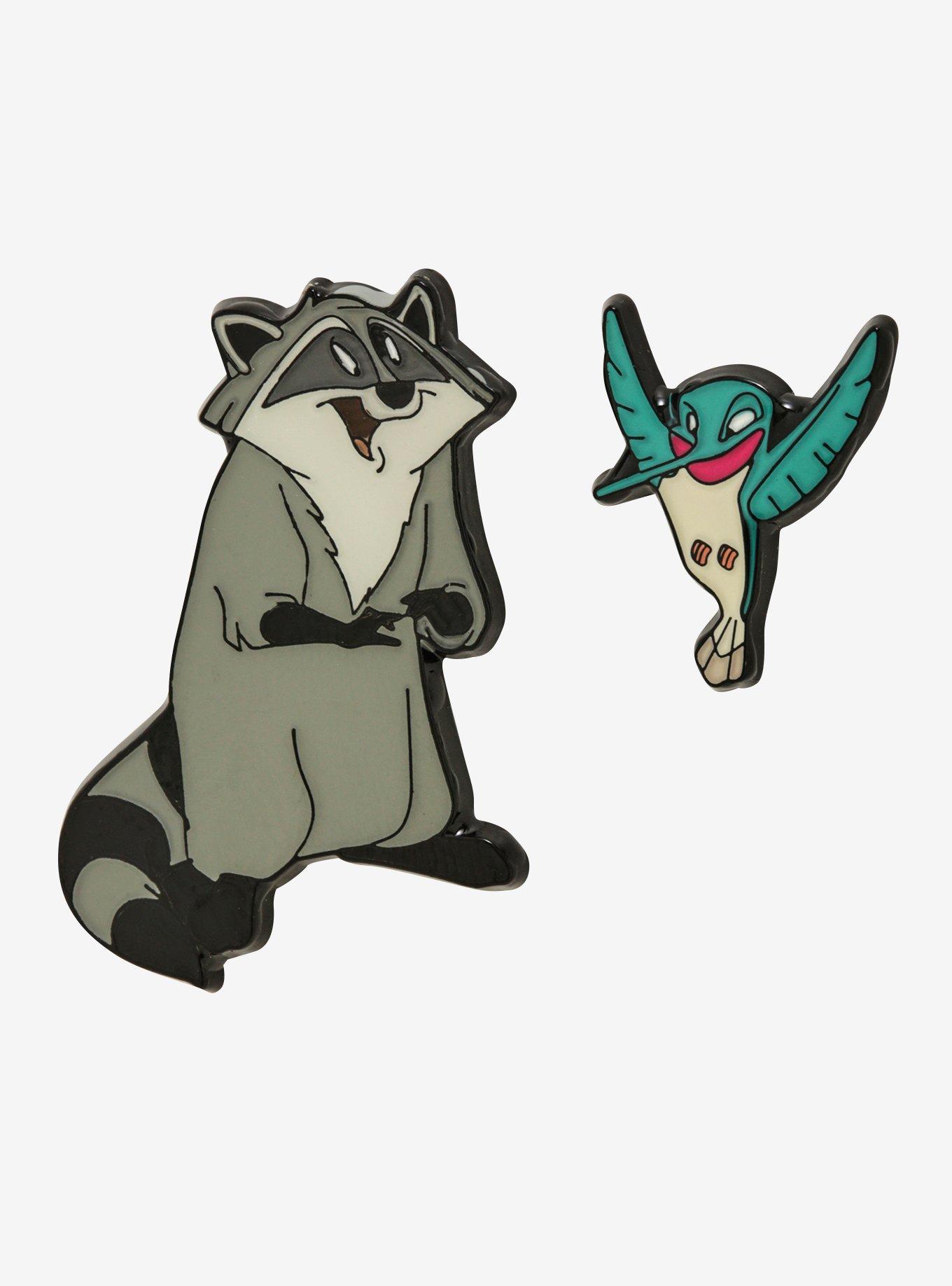 Disney Pocahontas Meeko & Flit Enamel Pin Set - BoxLunch Exclusive, , hi-res