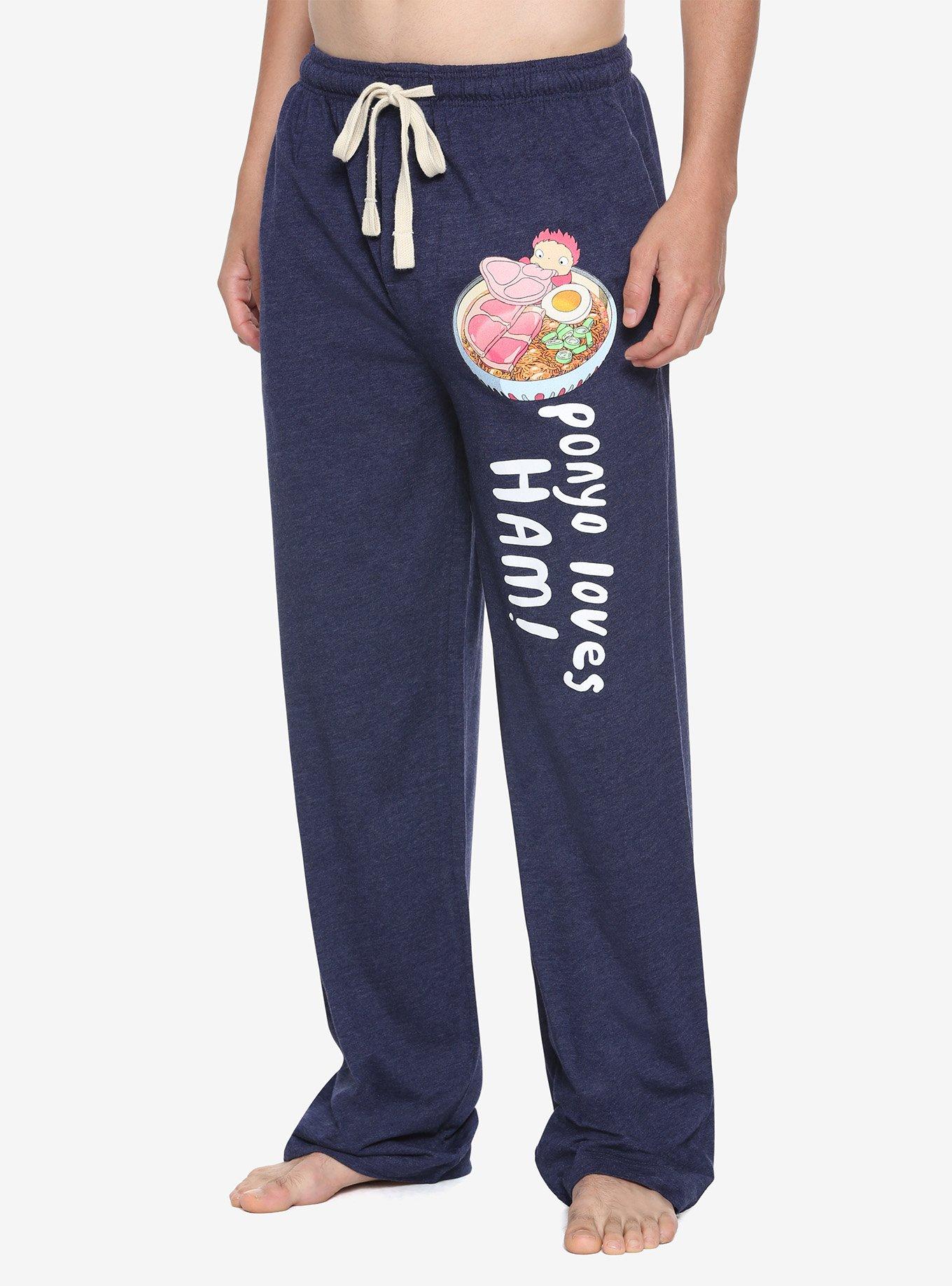 Studio Ghibli Ponyo Ham Guys Pajama Pants, NAVY, hi-res