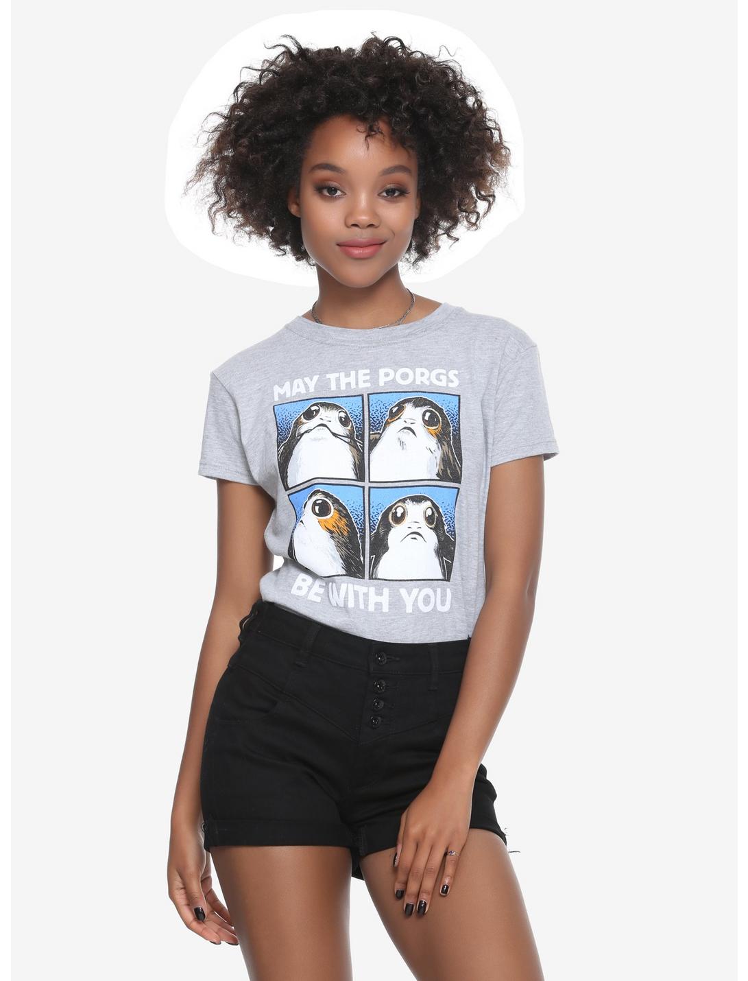 Star Wars Porgs Be With You Girls T-Shirt, GREY, hi-res