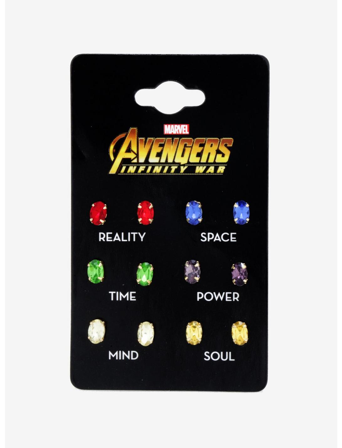Marvel Avengers: Infinity War Infinity Stone Stud Earring Set, , hi-res