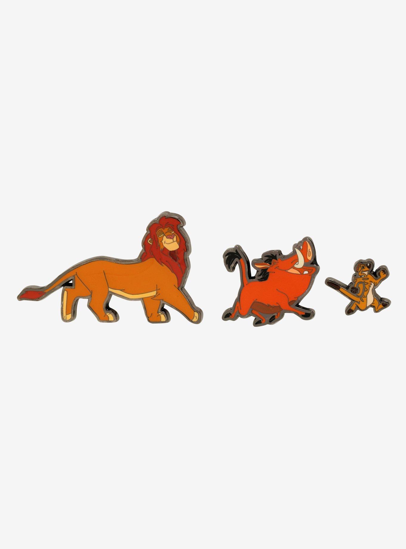 Disney The Lion King Simba Timon & Pumbaa Enamel Pin Set - BoxLunch Exclusive, , hi-res