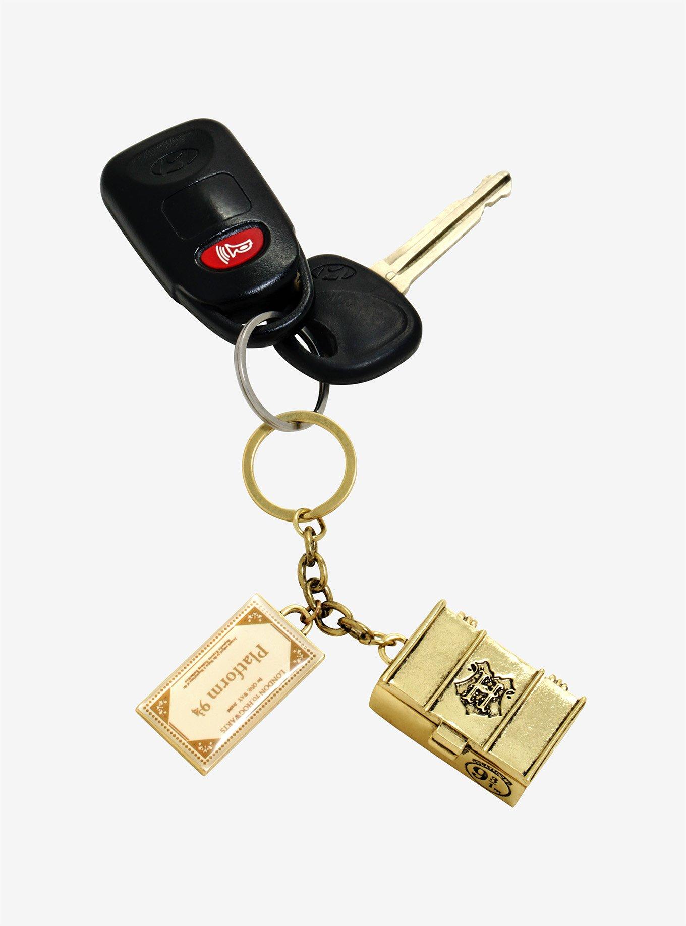 Harry Potter Hogwarts Chest & Ticket Enamel Key Chain - BoxLunch Exclusive, , hi-res