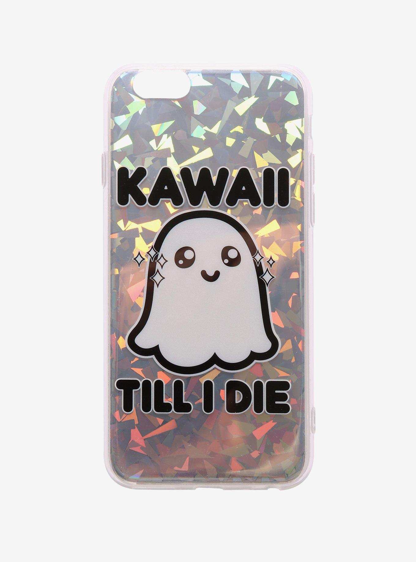 Kawaii Till I Die Holographic IPhone 8 Case, , hi-res